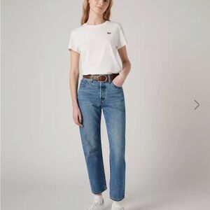 Levi's 501 Blue Ankle Crop Jeans Denim 31 X 26